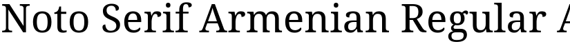 Noto Serif Armenian Regular (Variable) font