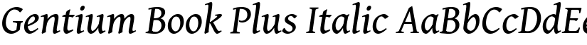 Gentium Book Plus Italic font