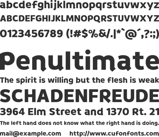 Braah One font preview