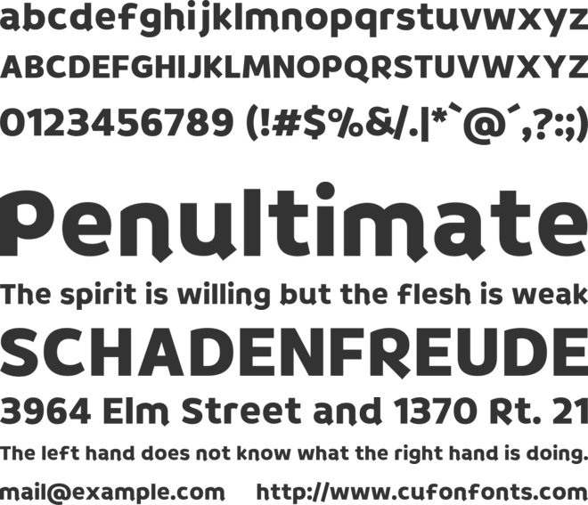 Braah One font preview