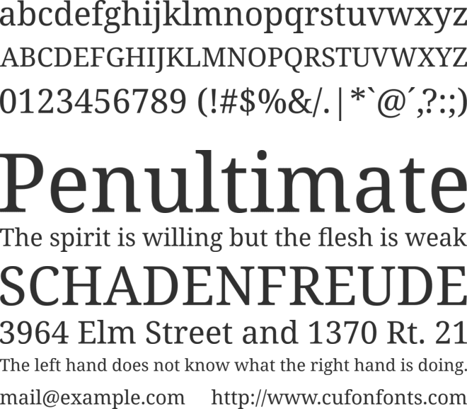 Noto Serif font preview