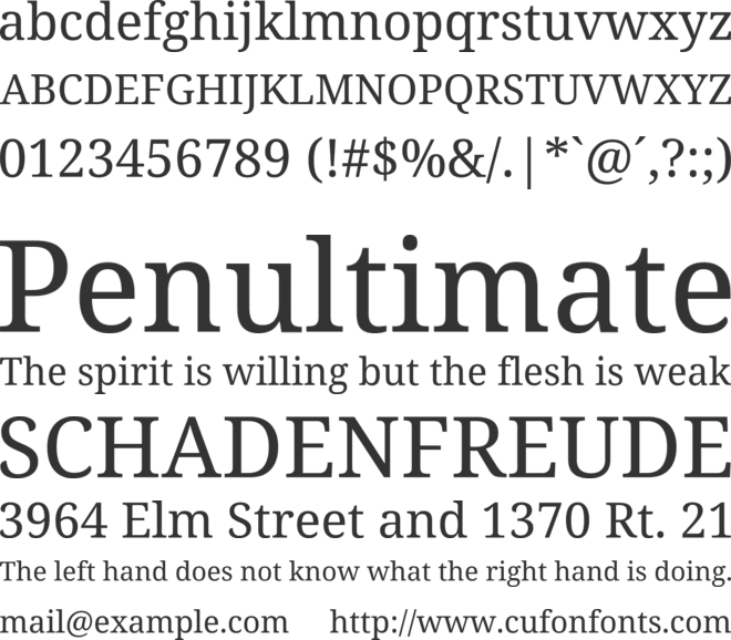 Noto Serif font preview