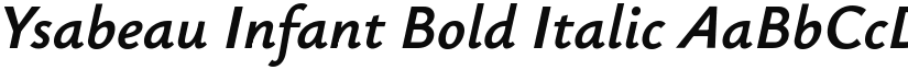 Ysabeau Infant Bold Italic (Variable) font