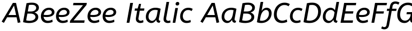 ABeeZee Italic font