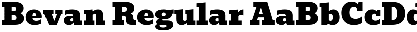 Bevan Regular font