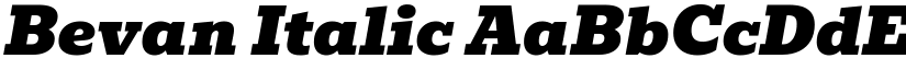Bevan Italic font