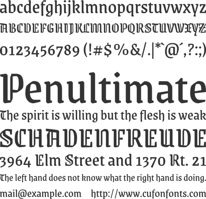 Grenze Gotisch font preview