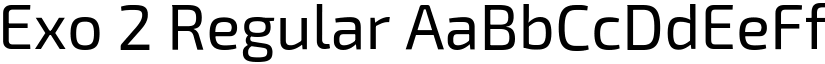 Exo 2 Regular (Variable) font