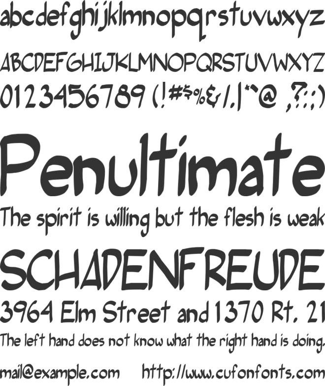 Post Human font preview