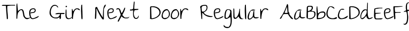 The Girl Next Door Regular font