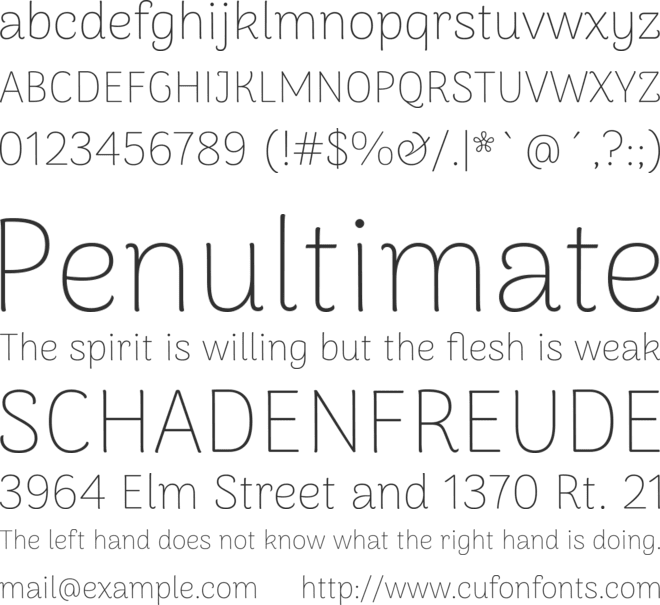 Arima font preview