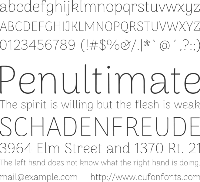 Arima font preview