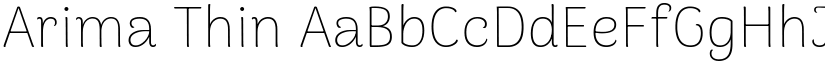 Arima Thin (Variable) font