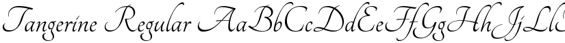 Tangerine Regular font