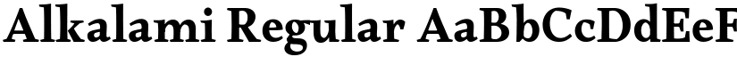 Alkalami Regular font