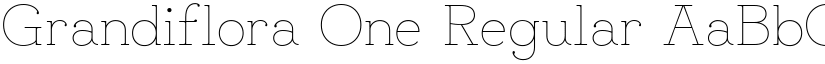 Grandiflora One Regular font