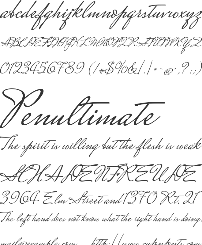 Mrs Saint Delafield font preview