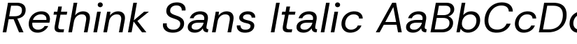 Rethink Sans Italic (Variable) font