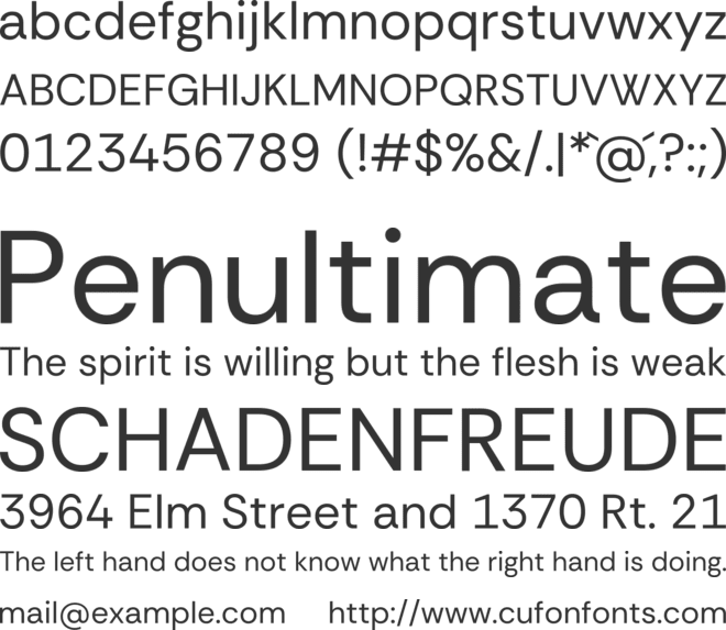 Rethink Sans font preview