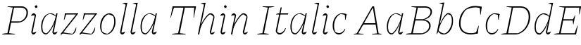 Piazzolla Thin Italic (Variable) font