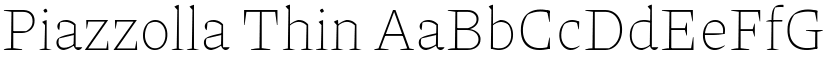 Piazzolla Thin (Variable) font