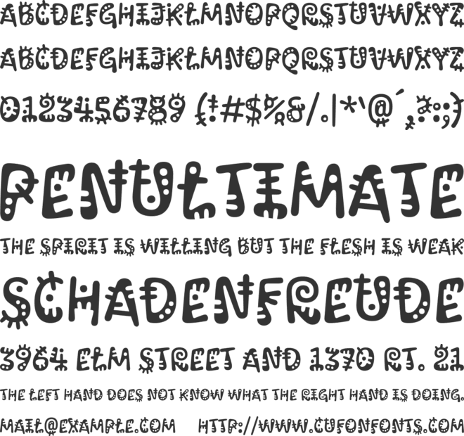 Kablammo font preview