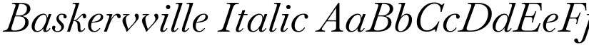 Baskervville Italic font