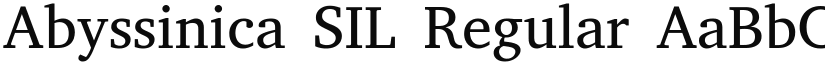 Abyssinica SIL Regular font