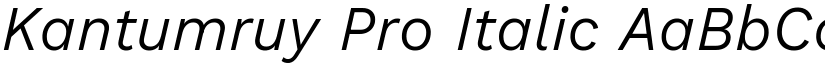 Kantumruy Pro Italic (Variable) font