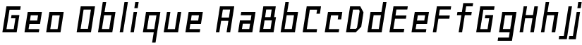 Geo Oblique font