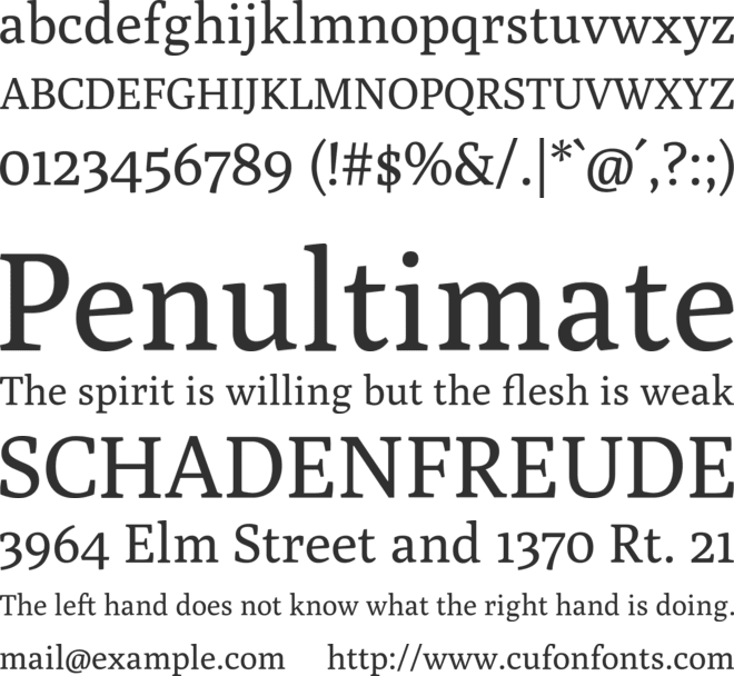 Poly font preview