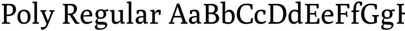 Poly Regular font