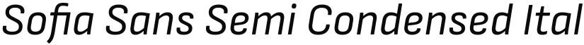 Sofia Sans Semi Condensed Italic (Variable) font
