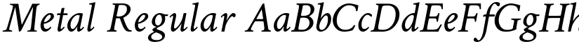 Metal Regular font