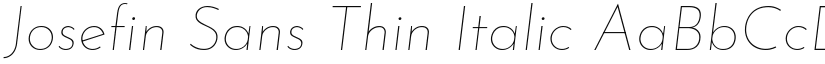 Josefin Sans Thin Italic (Variable) font