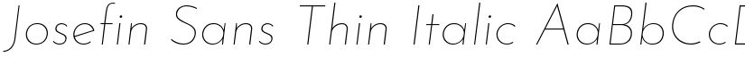 Josefin Sans Thin Italic (Variable) font