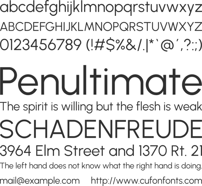 Urbanist font preview