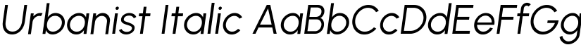 Urbanist Italic (Variable) font