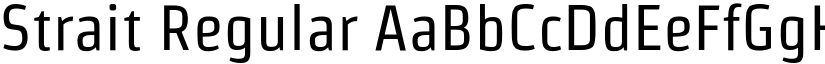 Strait Regular font