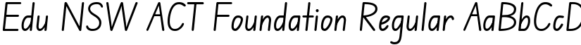 Edu NSW ACT Foundation Regular (Variable) font