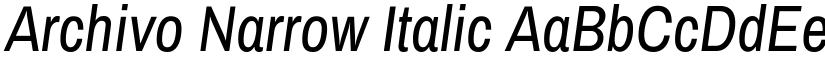 Archivo Narrow Italic (Variable) font