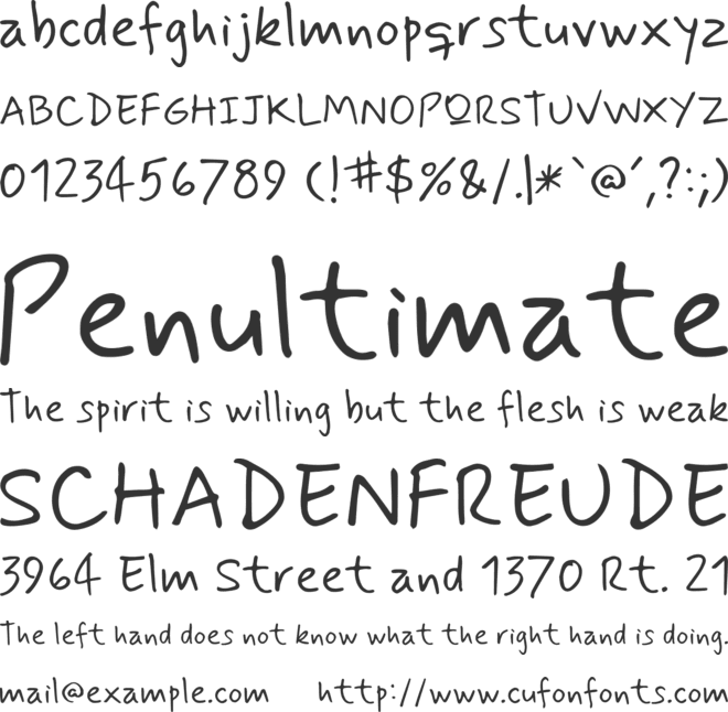 Mynerve font preview