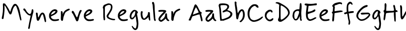 Mynerve Regular font