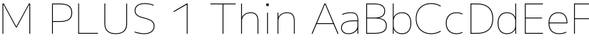 M PLUS 1 Thin (Variable) font