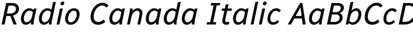 Radio Canada Italic (Variable) font