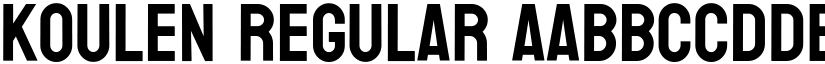 Koulen Regular font