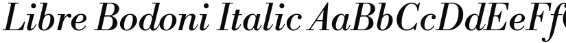 Libre Bodoni Italic (Variable) font