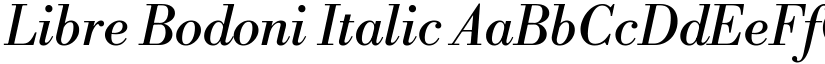 Libre Bodoni Italic (Variable) font