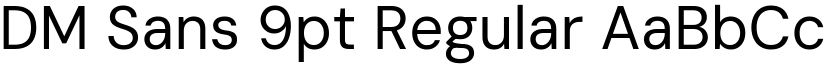 DM Sans 9pt Regular (Variable) font