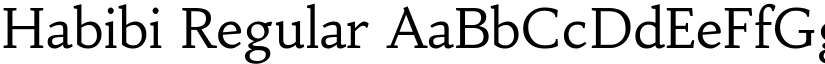 Habibi Regular font